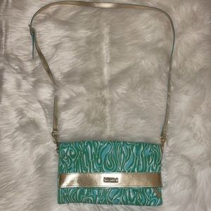 Lilly Pulitzer Green/Blue/Gold Crossbody Bag